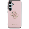Picture of Guess Grained Big 4G Logo Small Classic Logo Case for Samsung Galaxy S25 Ultra pink