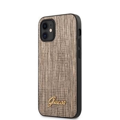 Attēls no Guess Apple iPhone 12 mini 5.4'' Lizard Cover Gold