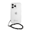 Picture of Guess Apple iPhone 13 Pro PC Script and Black Pearls Case Transparent