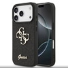 Изображение Guess Apple iPhone 17 Pro PU Fixed Glitter 4G Metal Logo Case Black