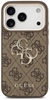Picture of Guess PU Leather 4G Metal Logo Gold Frame Case for iPhone 17 Pro / Brown