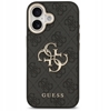 Picture of Guess PU Leather 4G Metal Logo Gold Frame Case for iPhone 17 / Black