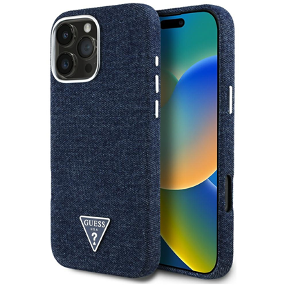 Изображение Case Guess Denim Triangle Logo MagSafe for iPhone 