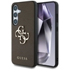 Picture of Guess Grained Big 4G Logo Small Classic Logo case for Samsung Galaxy S25 brown