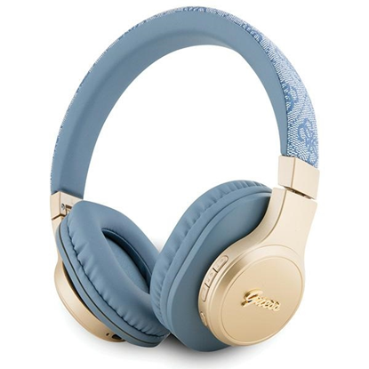 Attēls no Guess PU Leather 4G Script Logo BT5.3 Stereo Headphone Blue