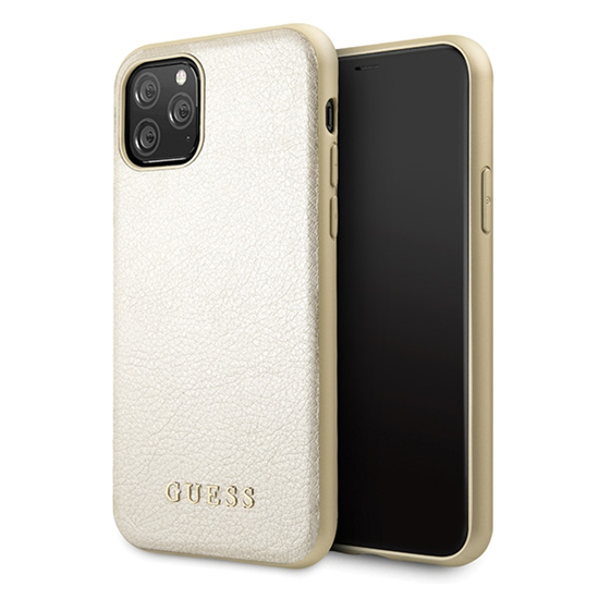 Picture of Guess Apple iPhone 11 Pro Iridescent PU Leather Hard Case Gold