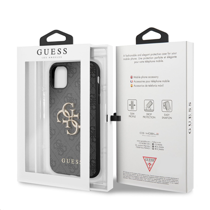 Attēls no Guess PU 4G Metal Logo Case for iPhone 11 / Grey