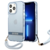 Picture of Guess Guess GUHCP13LHTSGSB iPhone 13 Pro / 13 6,1" niebieski/blue hardcase Translucent Stap