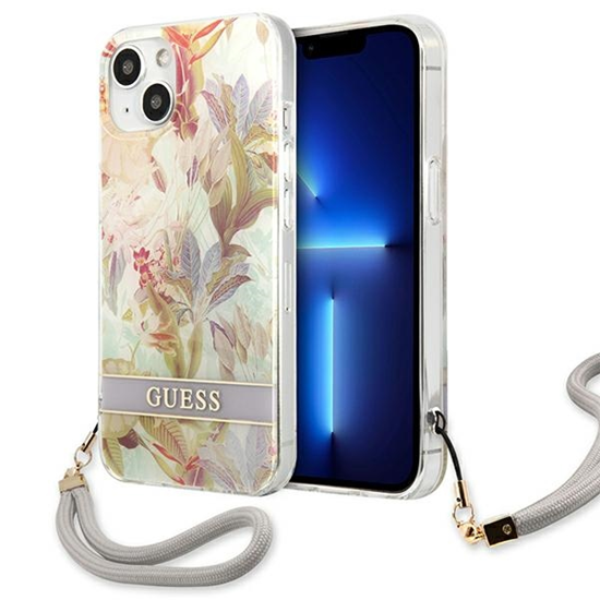 Изображение Guess GUHCP13SHFLSU iPhone 13 mini 5,4" fioletowy|