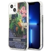 Picture of GUESS Guess GUHCP13SLFLSB iPhone 13 mini 5,4" niebieski/blue hardcase Flower Liquid Glitter