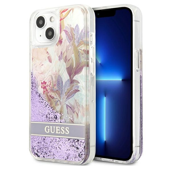 Picture of Guess Liquid Glitter Flower Case for iPhone 13 min