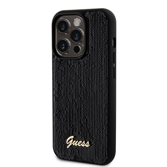 Picture of Guess Sequin Script Logo Case for iPhone 14 Pro Ma