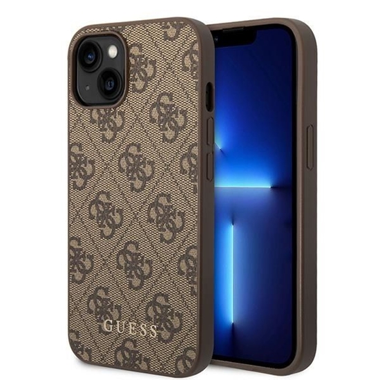 Picture of Guess Guess GUHCP15MG4GFBR iPhone 15 Plus 6.7" brown/brown hard case 4G Metal Gold Logo