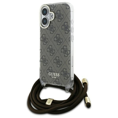 Изображение Guess IML 4G Printed Crossbody Strap Case for Apple iPhone 16