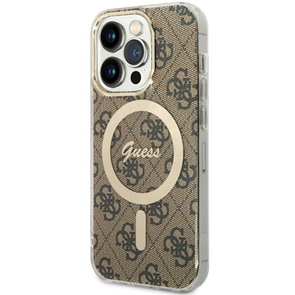 Picture of Guess GUHMP14LH4STW iPhone 14 Pro 6.1" brązowy|bro