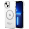 Picture of Guess Guess GUHMP14MHTRMS iPhone 14 Plus 6.7" silver/silver hard case Metal Outline Magsafe