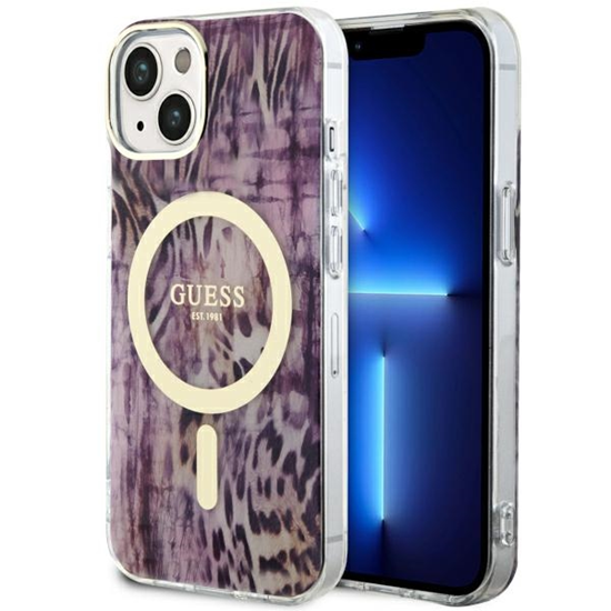Picture of Guess GUHMP14SHLEOPWP iPhone 14 6.1" różowy|pink h
