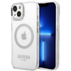 Picture of Guess Etui Guess Metal Outline Magsafe HardCase do iPhone 14 srebrne