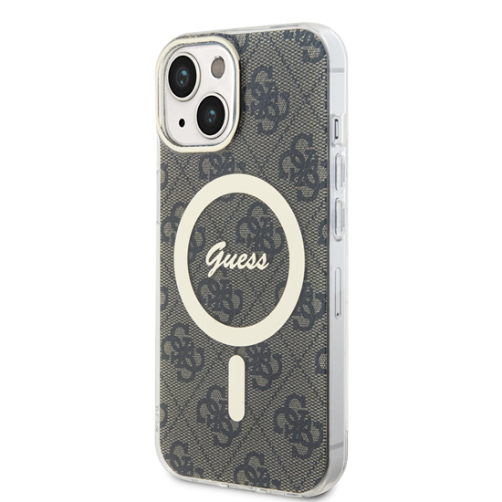 Изображение Guess IML 4G MagSafe Case for iPhone 15 Brown