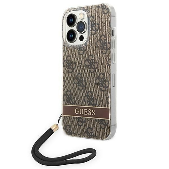 Изображение Guess Guess GUOHCP14XH4STW iPhone 14 Pro Max 6.7 "brown / brown hardcase 4G Print Strap
