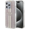 Picture of Guess Guess IML 4G Gold Stripe case for iPhone 14 Pro Max - pink