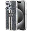 Picture of Guess Guess IML 4G Gold Stripe case for iPhone 15 Pro - black