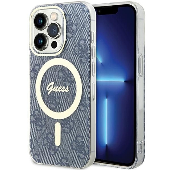 Изображение Guess Guess IML 4G MagSafe case for iPhone 15 Pro - blue
