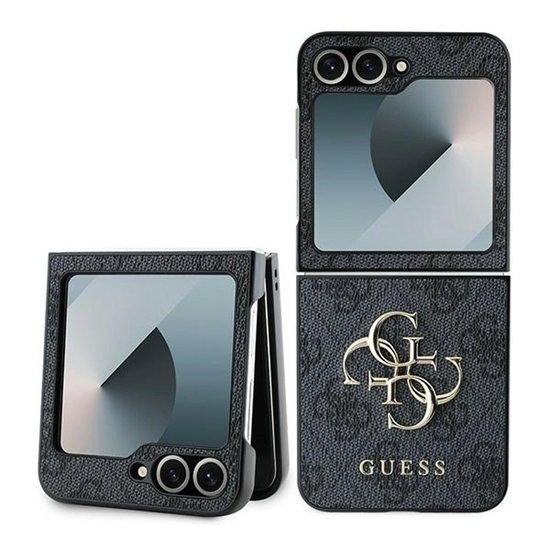 Изображение Guess Guess Leather 4G Metal Logo Case for Samsung Galaxy Z Flip 6 - Black