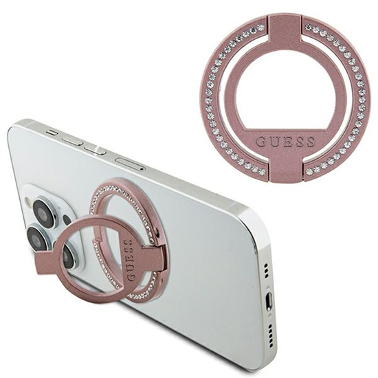 Изображение Guess MagSafe Ring stand GUMRSALDGP różowy|pink Rh