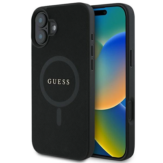 Изображение Guess Saffiano Classic Logo MagSafe iPhone 16 Plus