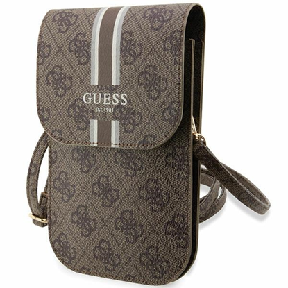 Изображение Guess Guess 4G Stripes - Torebka crossbody na telefon (brzowy)