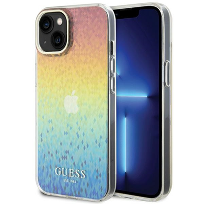 Изображение Guess IML Faceted Mirror Disco Iridescent Case for iPhone Apple 15