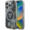 Picture of Guess IML Glitter Magnolia and Triangle Logo MagSafe Case for Apple iPhone 16 Pro Max