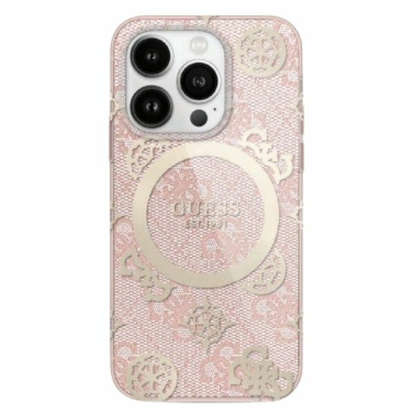 Изображение Guess IML Peony On 4G Background MagSafe Back Case for Apple iPhone 16 Pro