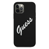 Picture of Guess - iPhone 12 / 12 Pro Silicone Vintage Script Cover Black