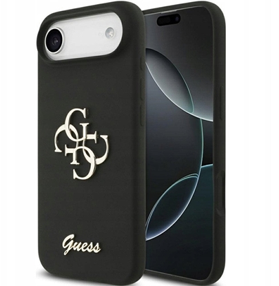 Attēls no Guess nakadka Silicone Big 4G Script do iPhone Air czarna