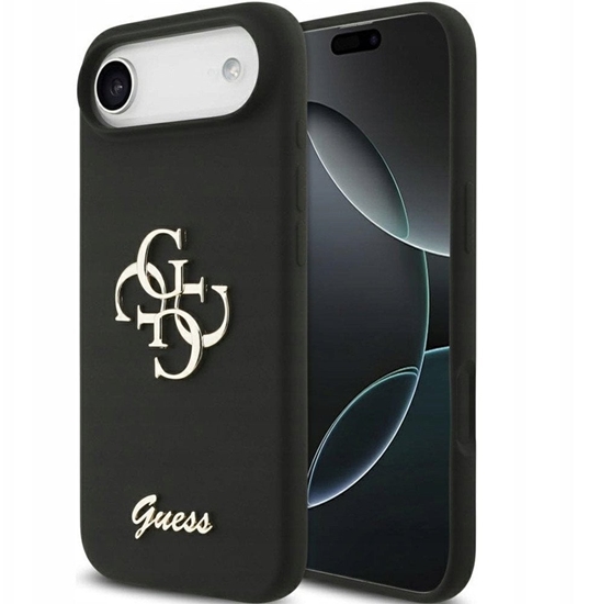 Picture of Guess nakadka Silicone Big 4G Script do iPhone Air czarna