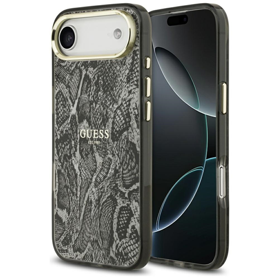 Picture of Guess Python Pattern MagSafe Case for iPhone Air Black