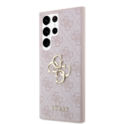 Attēls no Guess PU 4G Metal Logo Case for Samsung Galaxy S24 Ultra / Pink