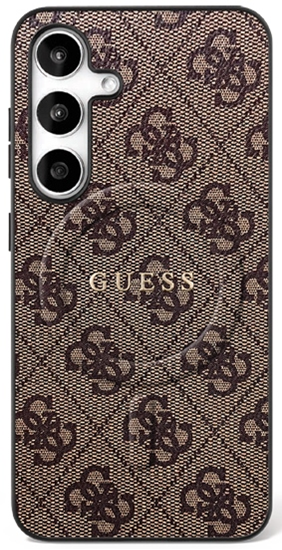 Picture of Guess PU 4G Ring Classic Logo MagSafe Case for Samsung Galaxy S25 FE