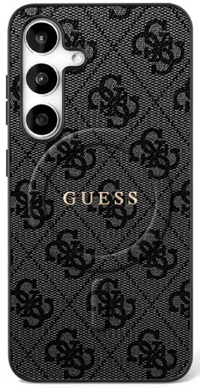 Picture of Guess PU 4G Ring Classic Logo MagSafe Case for Samsung Galaxy S25 FE