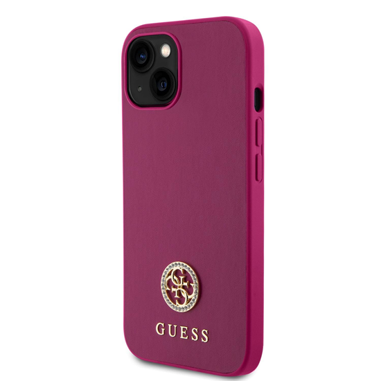 Picture of Guess PU 4G Strass Metal Logo Case for iPhone 15 r