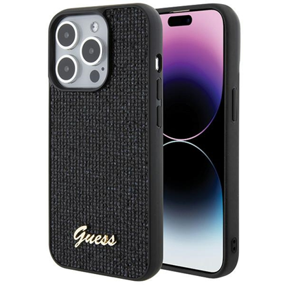 Attēls no Guess PU Disco Script Metal Case for Apple iPhone 15 Pro