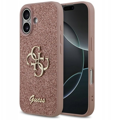 Attēls no Guess PU Fixed Glitter 4G Metal Logo Case for Apple iPhone 17
