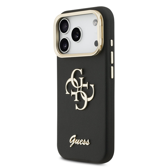 Picture of Guess PU Grained 4G Logo Stand Camera Frame Case for iPhone 17 Pro / Black