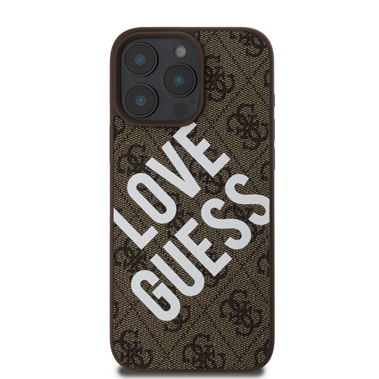 Picture of Guess PU Leather 4G Big Love Logo MagSafe Case for Apple iPhone 16 Pro Max