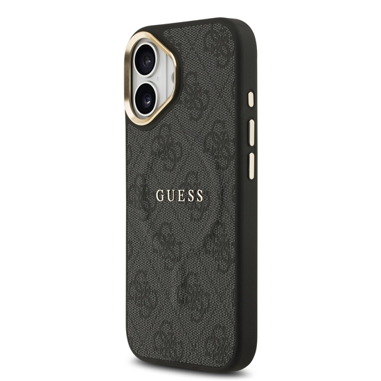 Picture of Guess PU Leather 4G Gold Frame MagSafe Case for Apple iPhone 17