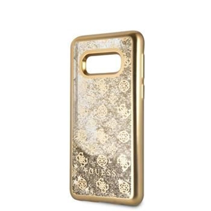 Attēls no Guess Samsung Galaxy S10e Glitter 4G Peony Hard Case Gold