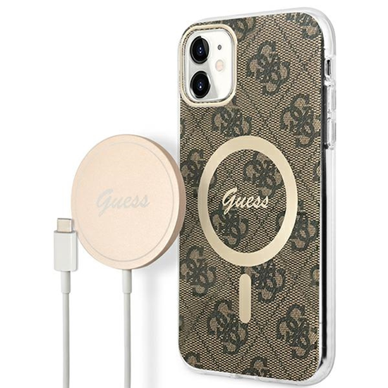Picture of Zestaw Guess GUBPN61H4EACSW Case+Charger iPhone 11