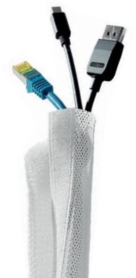 Picture of HAGOR KSK-Rolle 50 Meter Weiss - 35-85mm Kabelsocke mit Klettverschluss 50m Rolle Weite 35-85mm